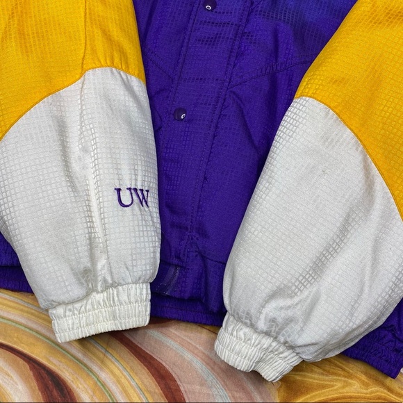 Vintage Washington Huskies Jacket 90s XL Purple - Picture 7 of 8